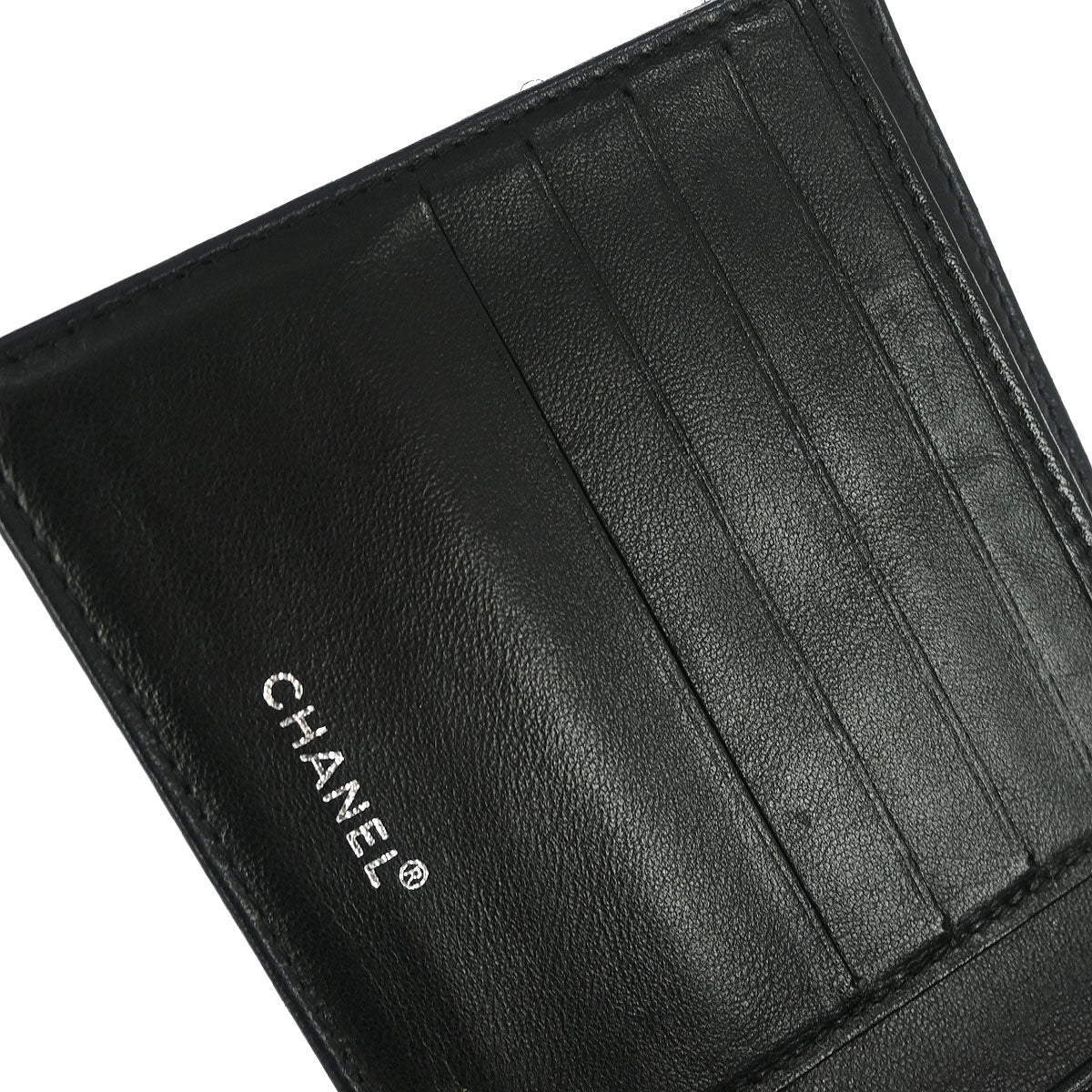 Chanel 2002-2003 Black Nylon New Travel Line Bifold Wallet
