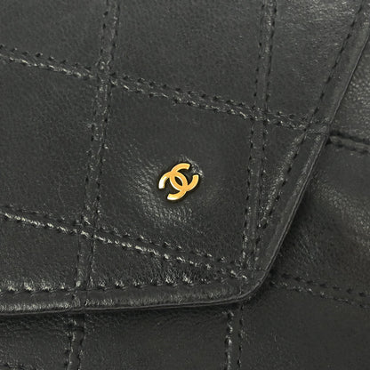 Chanel Black Lambskin Bicolore Wallet Coin Purse