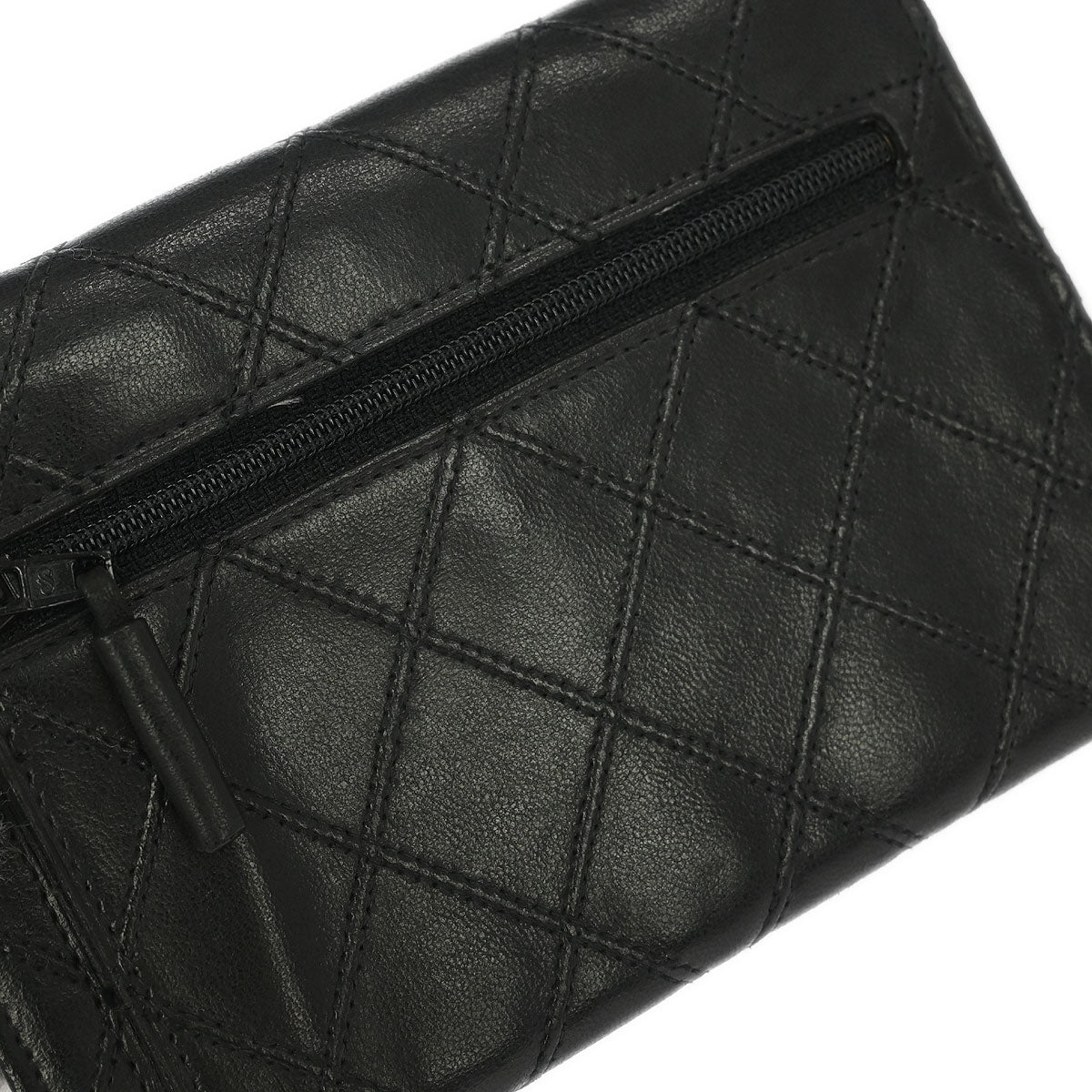 Chanel Black Lambskin Bicolore Wallet Coin Purse