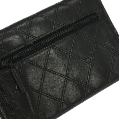 Chanel Black Lambskin Bicolore Wallet Coin Purse