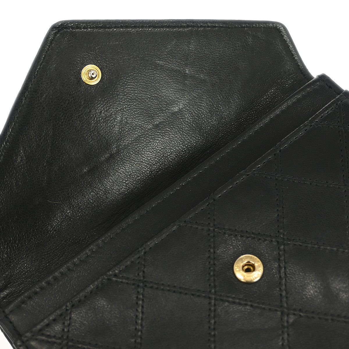 Chanel Black Lambskin Bicolore Wallet Coin Purse