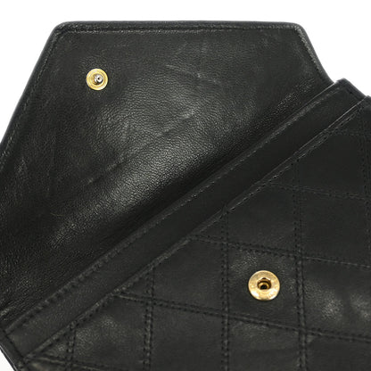 Chanel Black Lambskin Bicolore Wallet Coin Purse