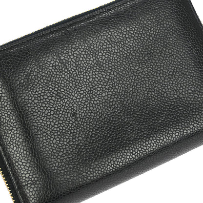 Chanel 1997-1999 Black Caviar Wallet Purse
