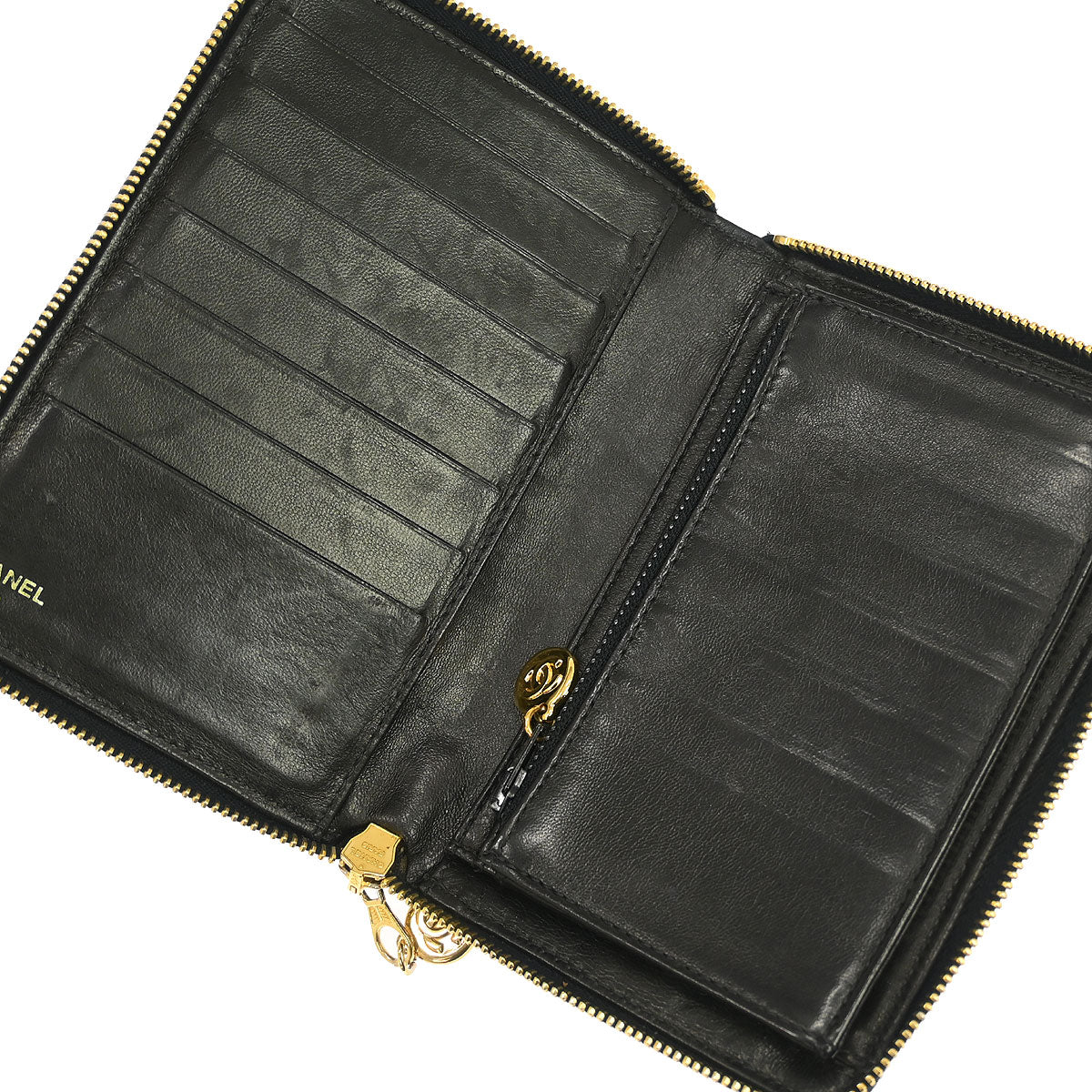 Chanel 1997-1999 Black Caviar Wallet Purse