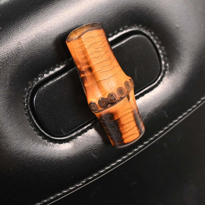 Gucci Black Bamboo 2way Shoulder Handbag