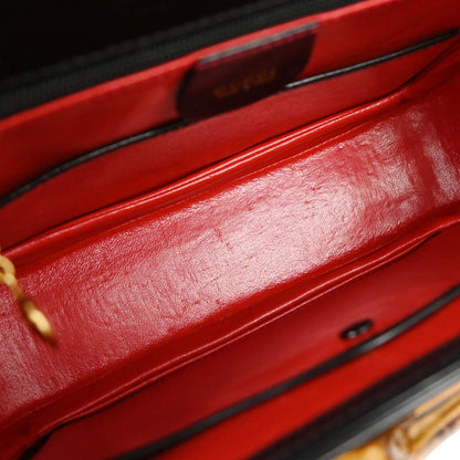 Gucci Black Bamboo 2way Shoulder Handbag