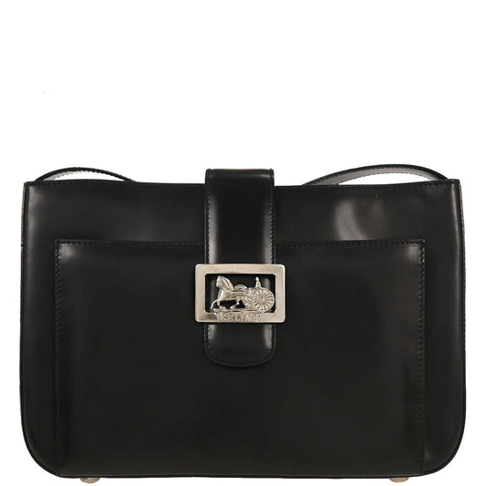 Celine Black Horse Carriage Shoulder Bag