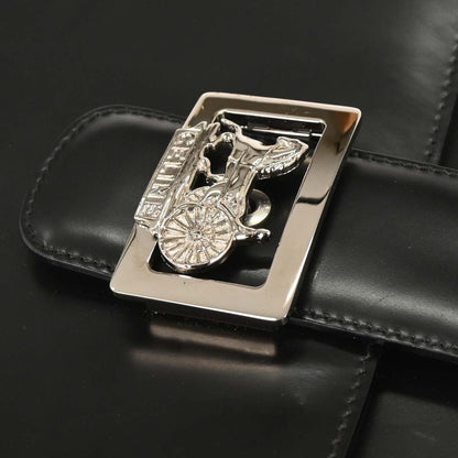 Celine Black Horse Carriage Shoulder Bag