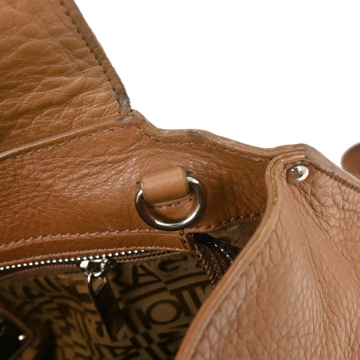 Salvatore Ferragamo Brown Sofia Gancini 2way Shoulder Handbag