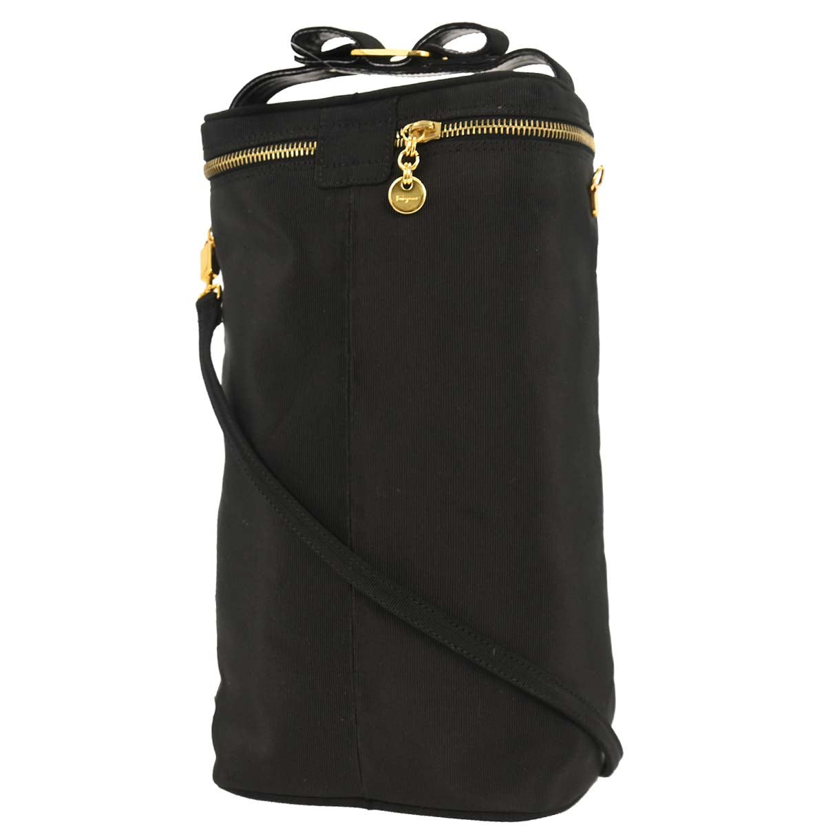 Salvatore Ferragamo Black Vara Bow 2way Shoulder Handbag