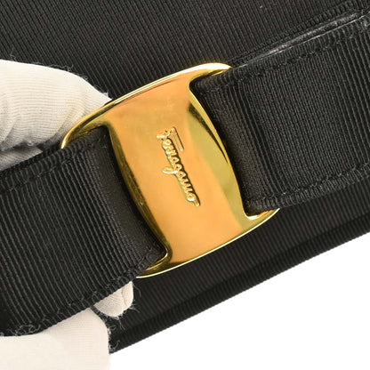 Salvatore Ferragamo Black Vara Bow 2way Shoulder Handbag