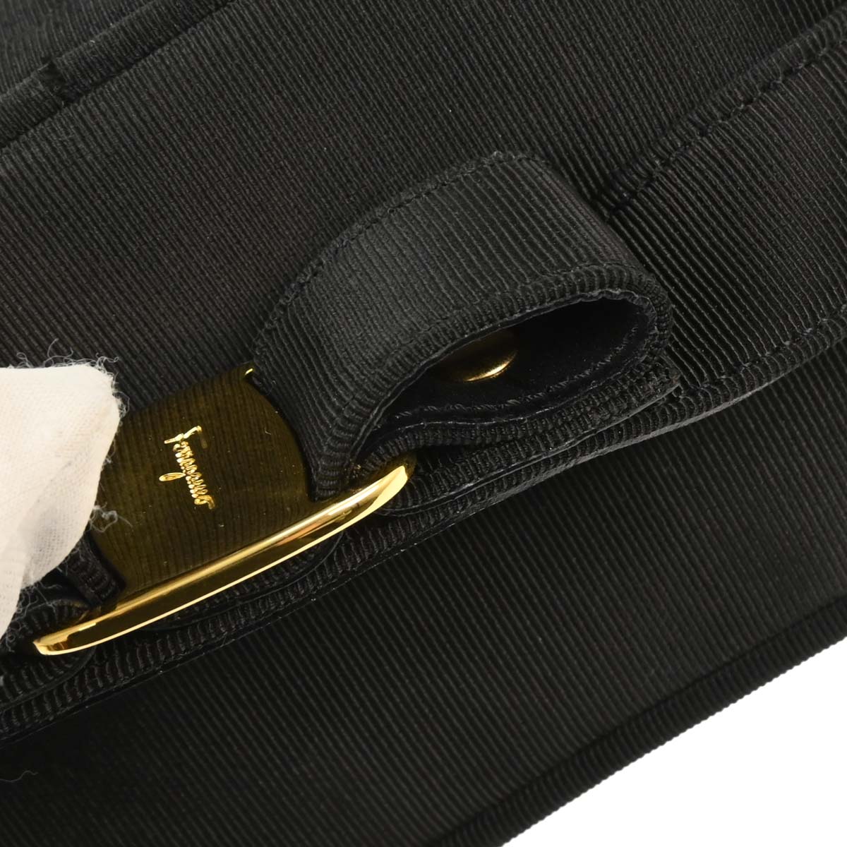 Salvatore Ferragamo Black Vara Bow 2way Shoulder Handbag