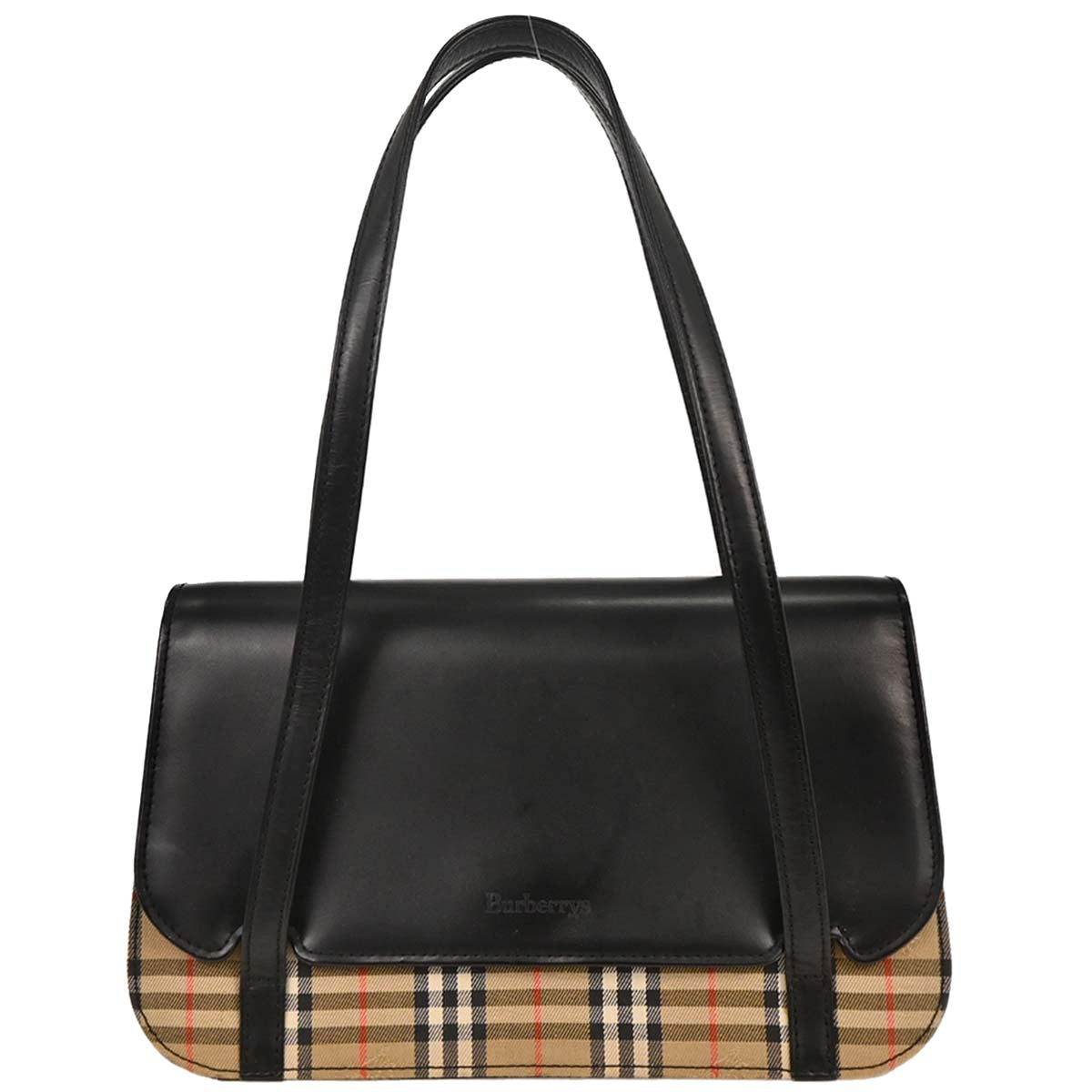 Burberrys Beige Black Burberry Check Handbag