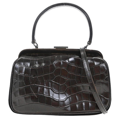 Prada * Brown Leather Velvet Handbag