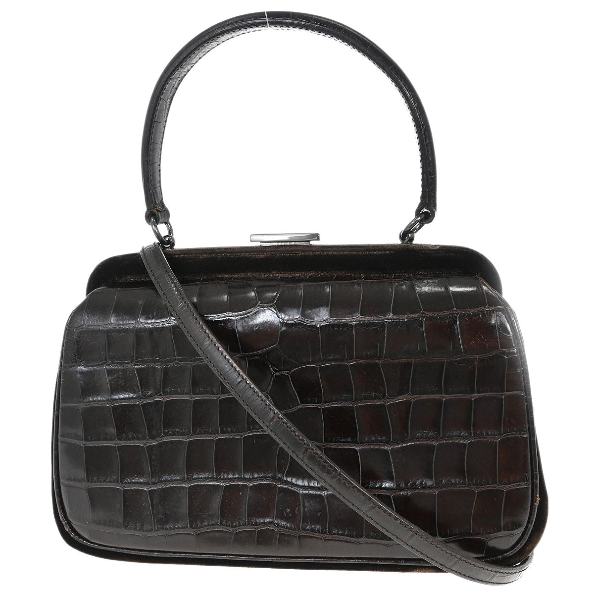 Prada * Brown Leather Velvet Handbag