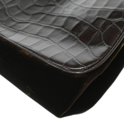Prada * Brown Leather Velvet Handbag