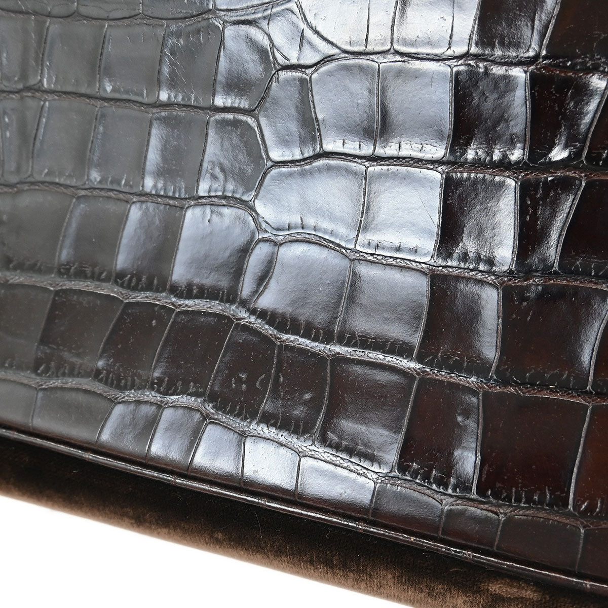 Prada * Brown Leather Velvet Handbag