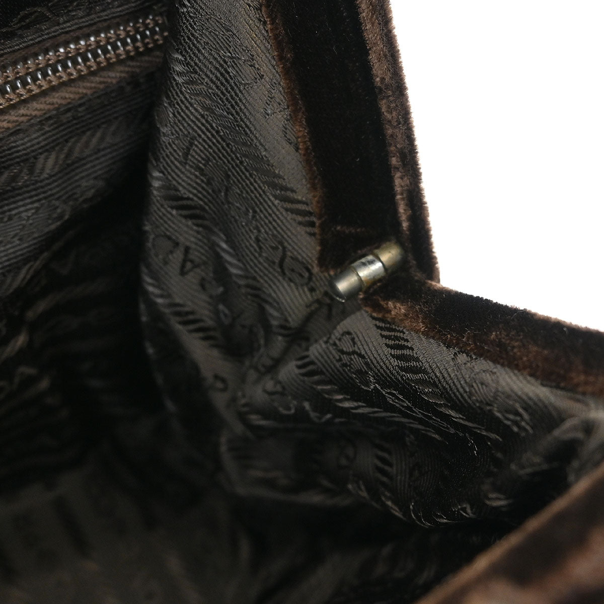 Prada * Brown Leather Velvet Handbag