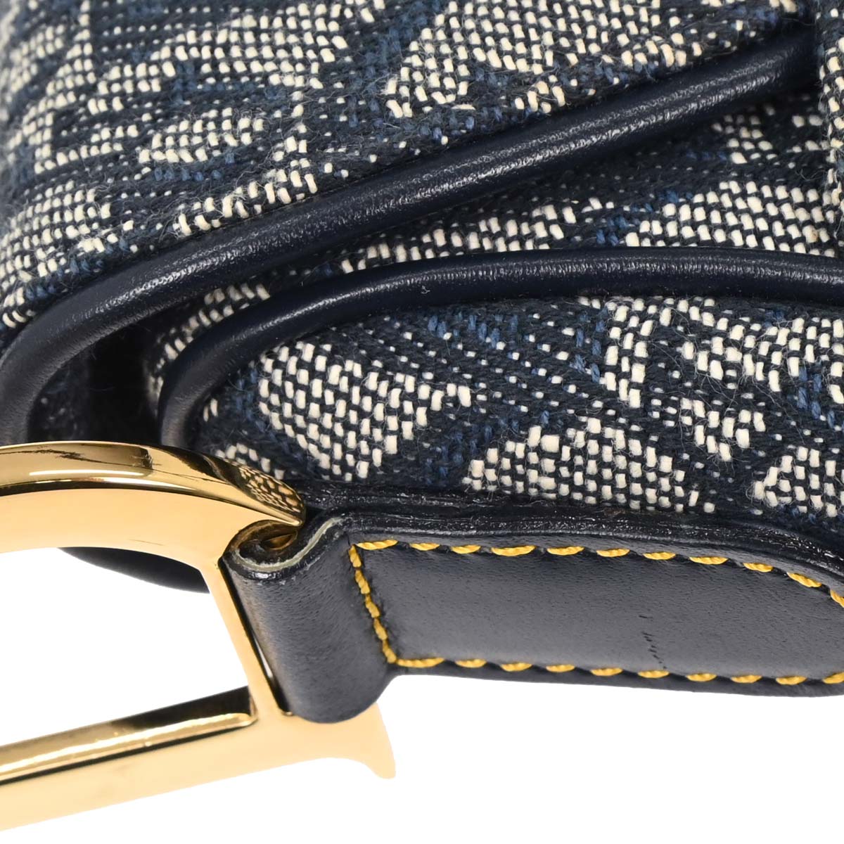 Christian Dior Navy Trotter Double Saddle Handbag