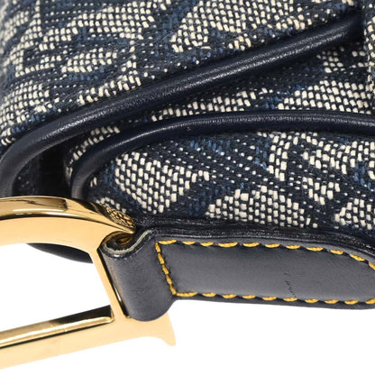 Christian Dior Navy Trotter Double Saddle Handbag