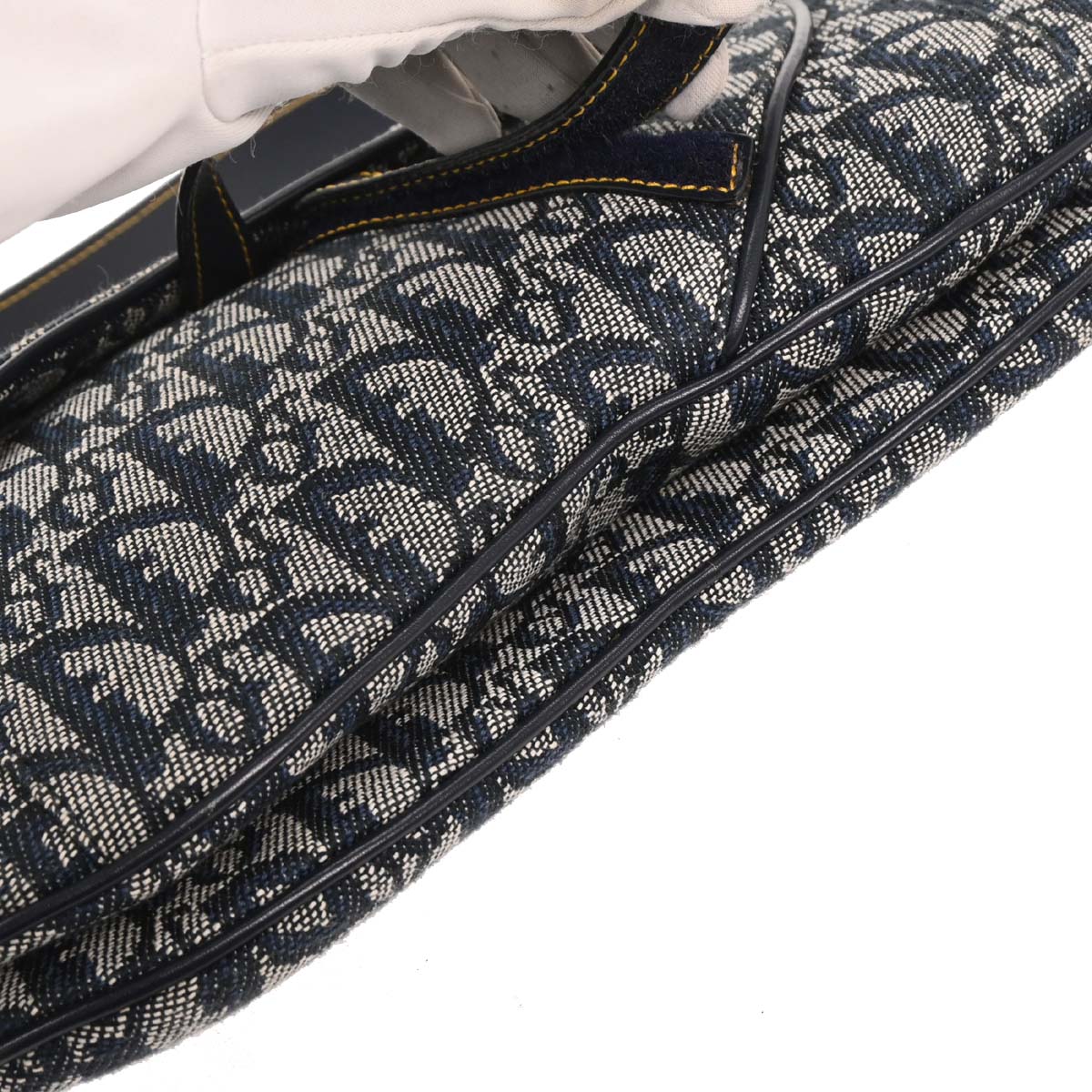 Christian Dior Navy Trotter Double Saddle Handbag