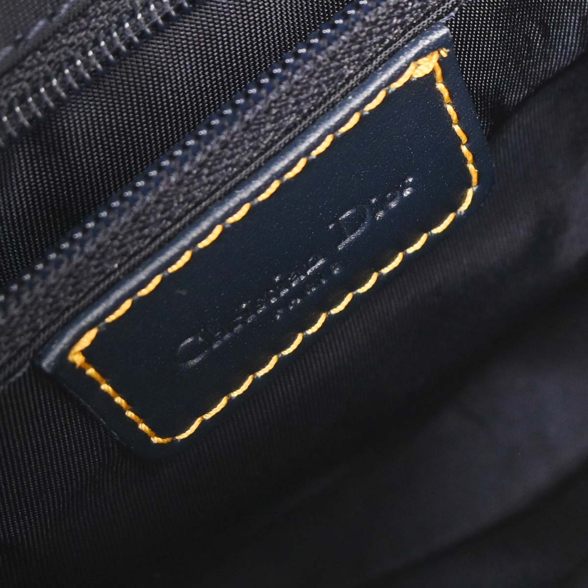 Christian Dior Navy Trotter Double Saddle Handbag