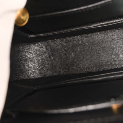 Gucci Black Pigskin Bamboo 2way Shoulder Handbag