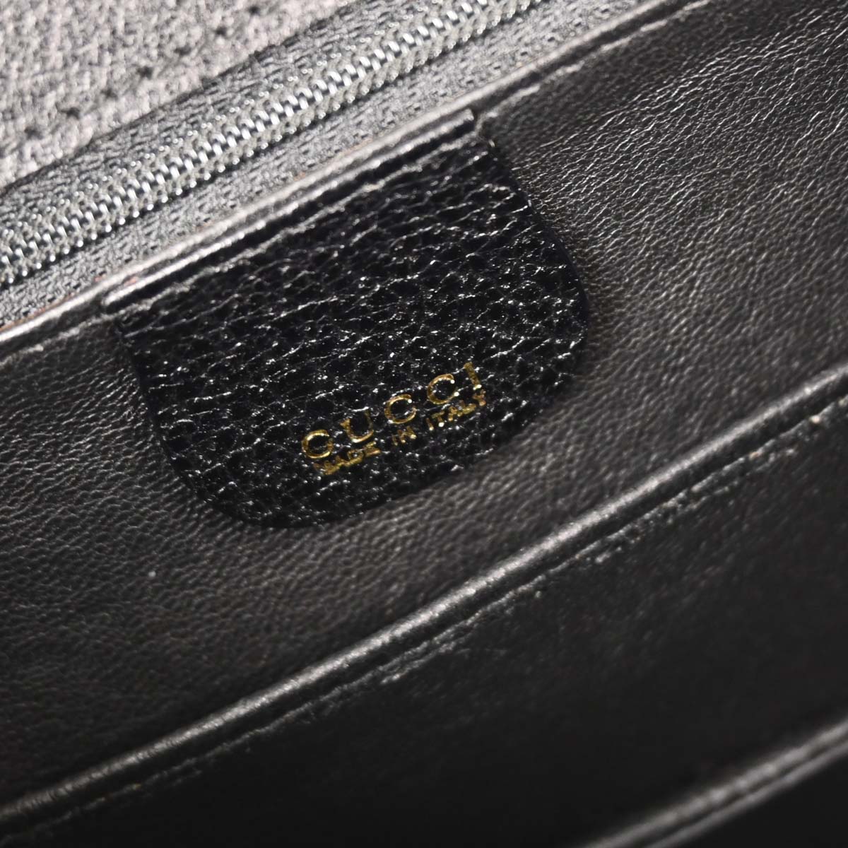 Gucci Black Pigskin Bamboo 2way Shoulder Handbag