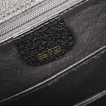 Gucci Black Pigskin Bamboo 2way Shoulder Handbag