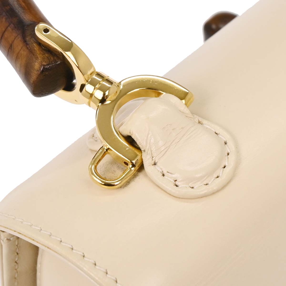 Gucci Light Beige Bamboo 2way Shoulder Handbag