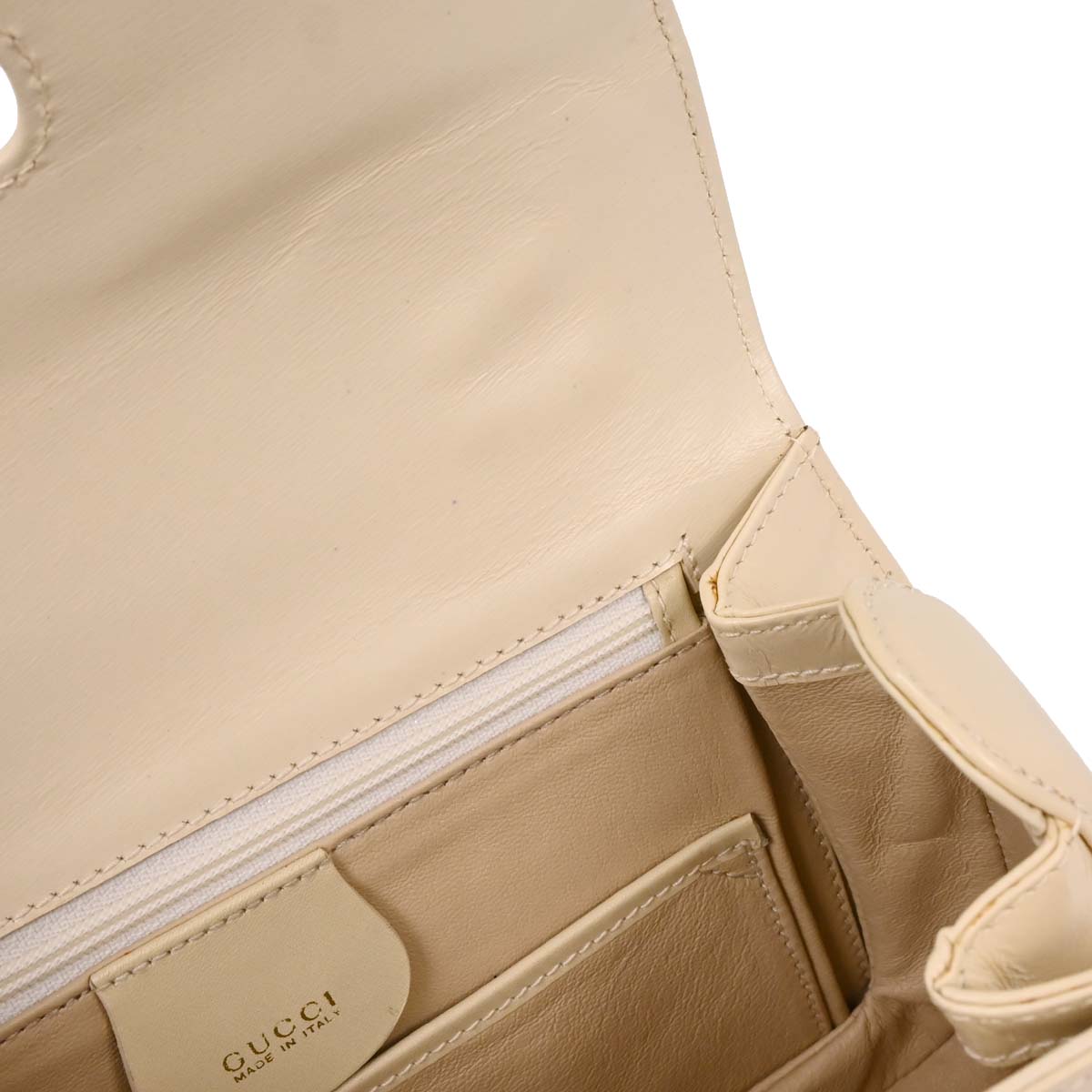 Gucci Light Beige Bamboo 2way Shoulder Handbag