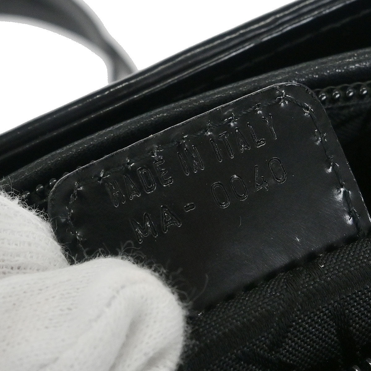 Christian Dior * Black White Fur Medium Lady Dior 2way Shoulder Handbag