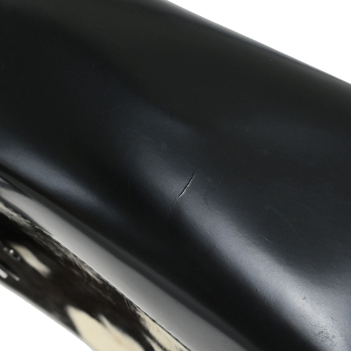 Christian Dior * Black White Fur Medium Lady Dior 2way Shoulder Handbag