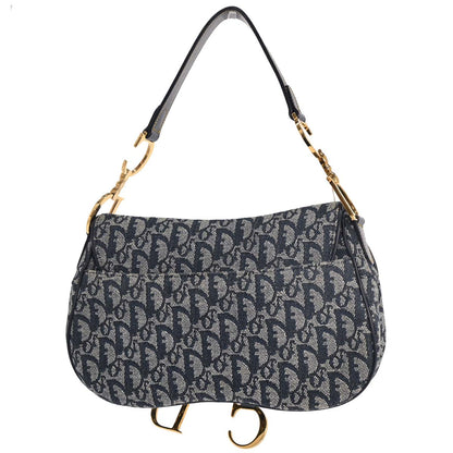 Christian Dior Navy Trotter Double Saddle Handbag