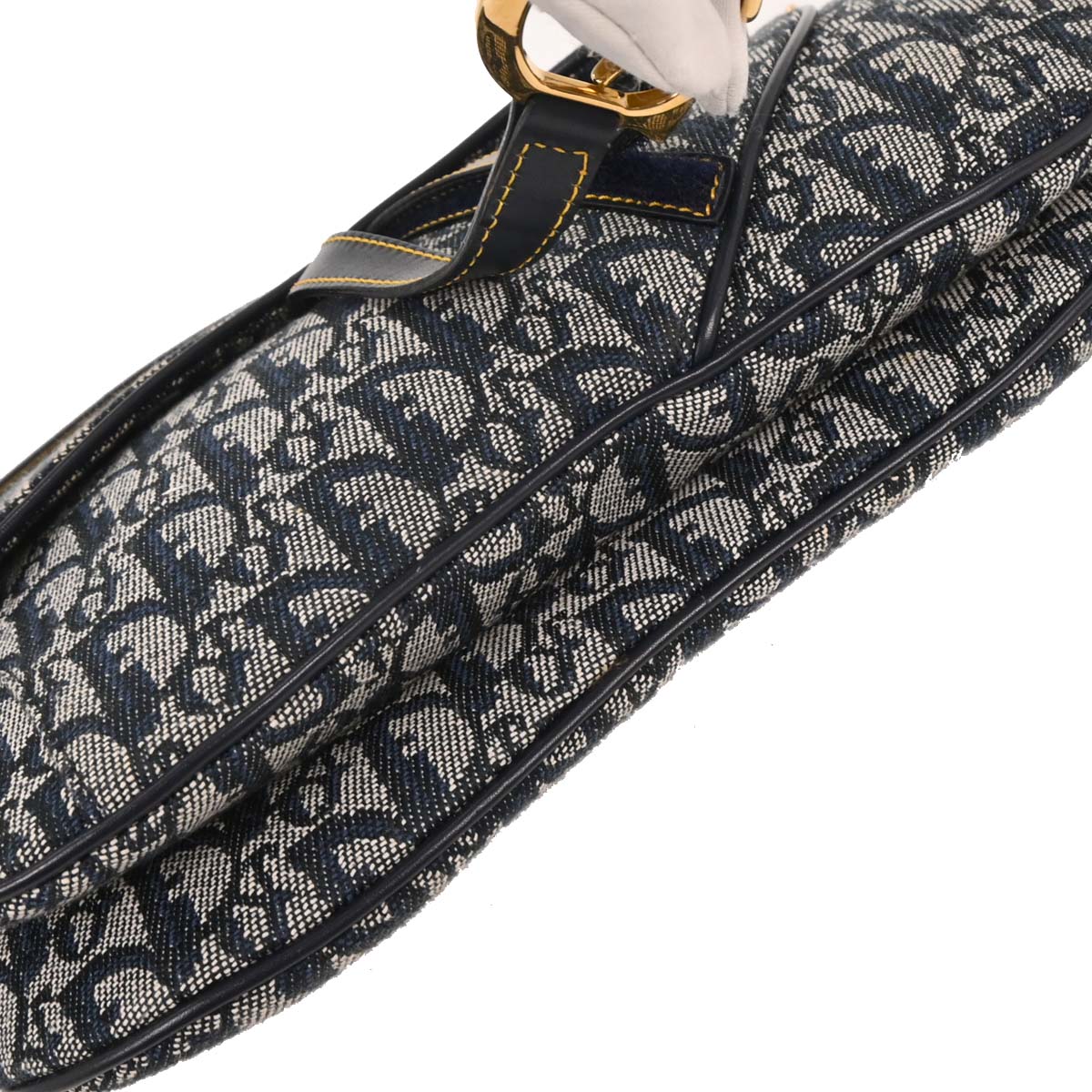 Christian Dior Navy Trotter Double Saddle Handbag