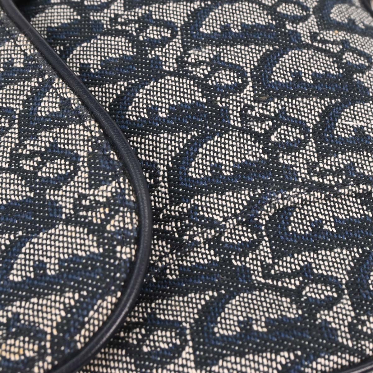 Christian Dior Navy Trotter Double Saddle Handbag