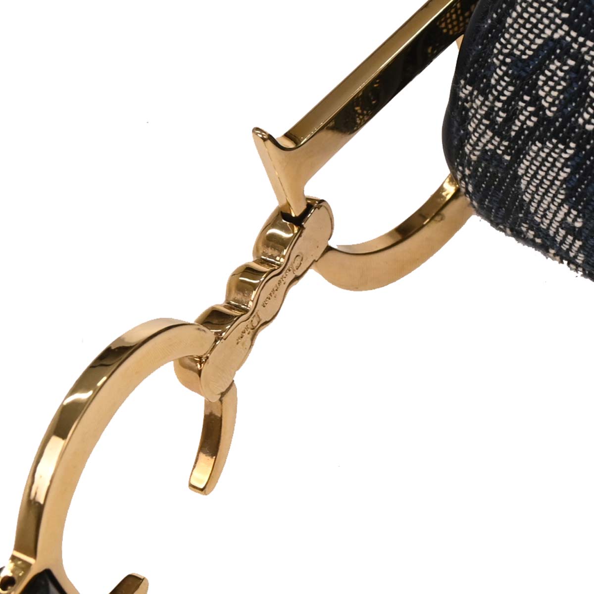 Christian Dior Navy Trotter Double Saddle Handbag