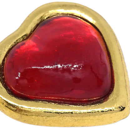 Yves Saint Laurent Brooch Pin Gold Red Gripoix