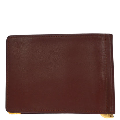 Cartier Bordeaux Leather Cardholder Small Good