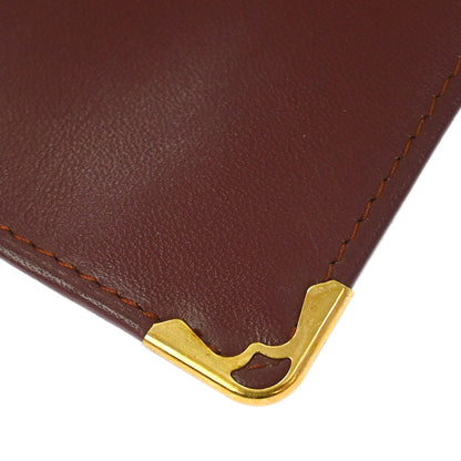 Cartier Bordeaux Leather Cardholder Small Good
