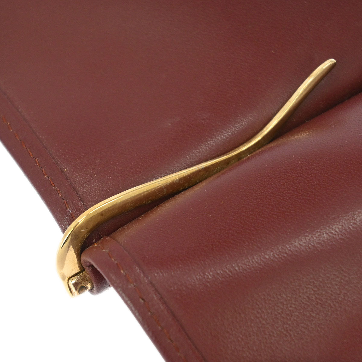 Cartier Bordeaux Leather Cardholder Small Good