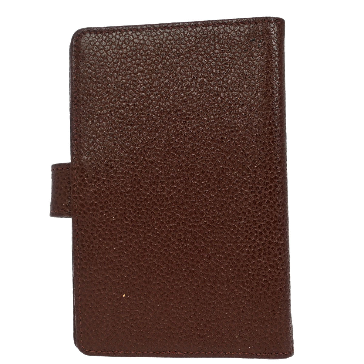 Chanel 1997-1999 Brown Caviar Note Book Cover Small Good