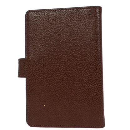 Chanel 1997-1999 Brown Caviar Note Book Cover Small Good