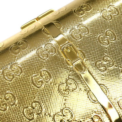 Gucci Gold Metal GG Pouch Chain Shoulder Bag