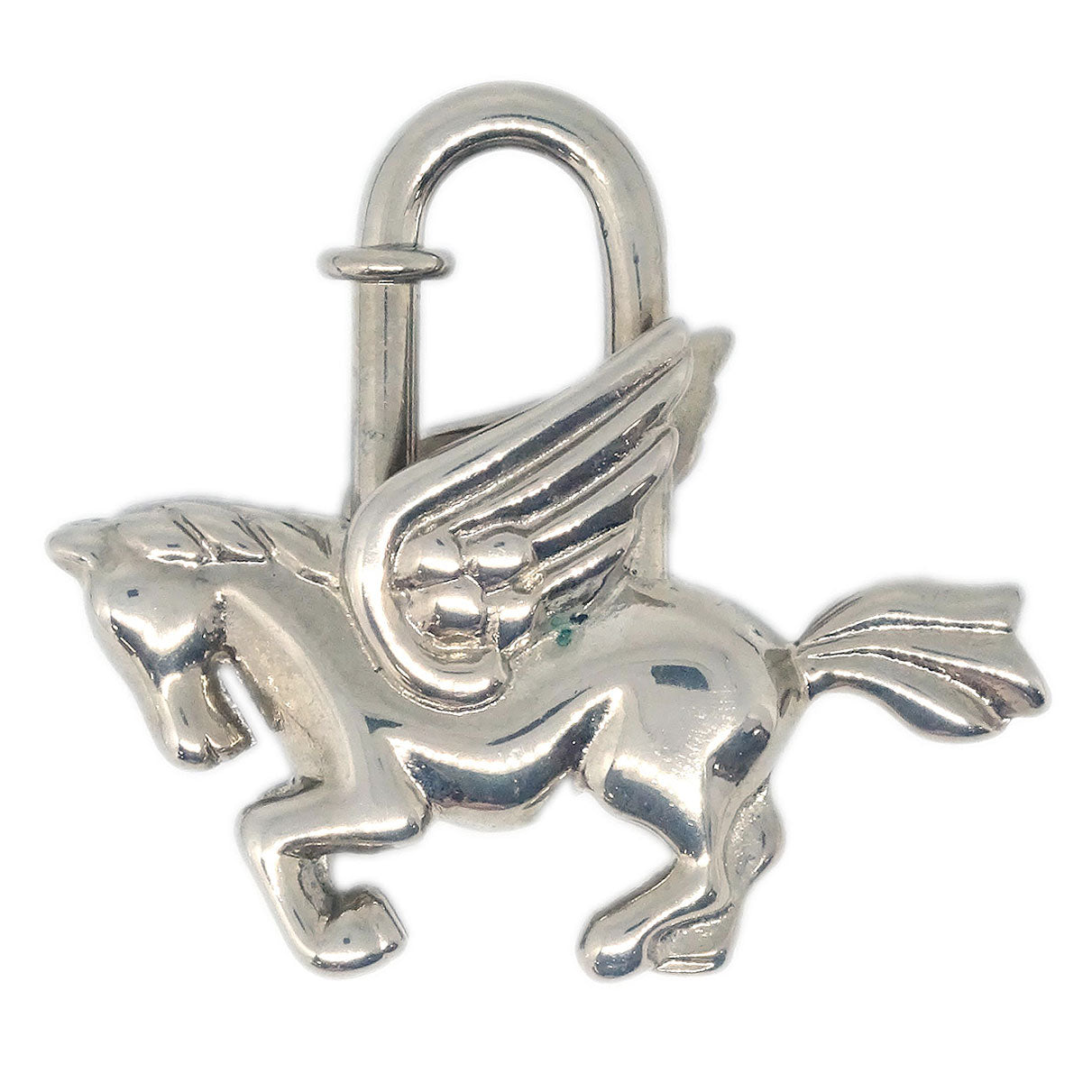 Hermes 1993 Le Cheval Pegasus Cadena Silver Small Good