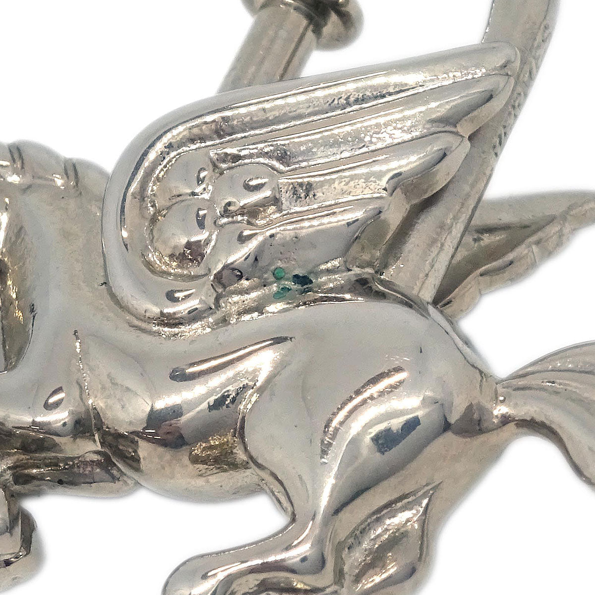 Hermes 1993 Le Cheval Pegasus Cadena Silver Small Good