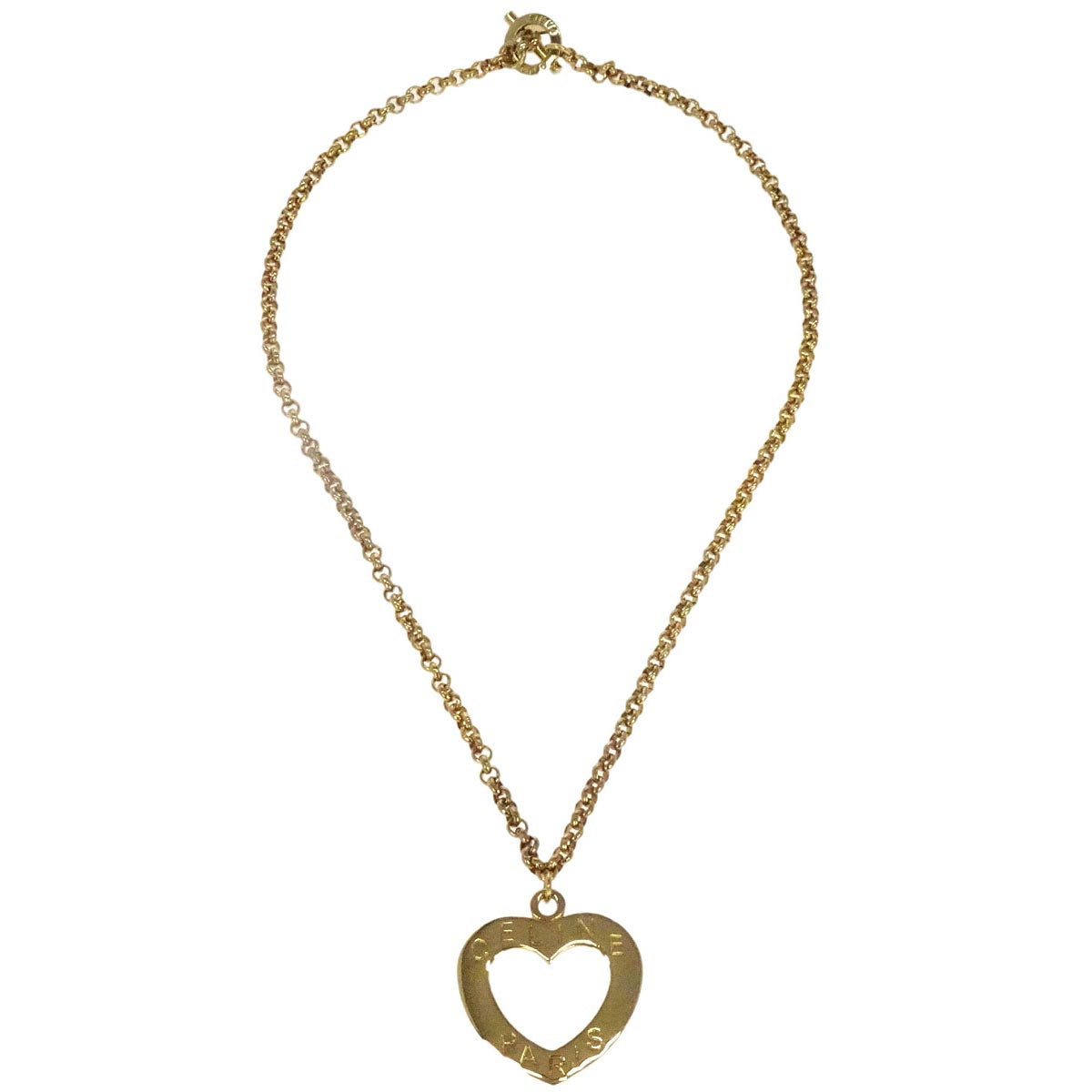 Celine Gold Chain Pendant Necklace