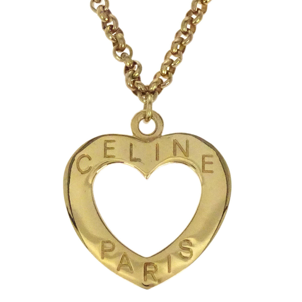 Celine Gold Chain Pendant Necklace