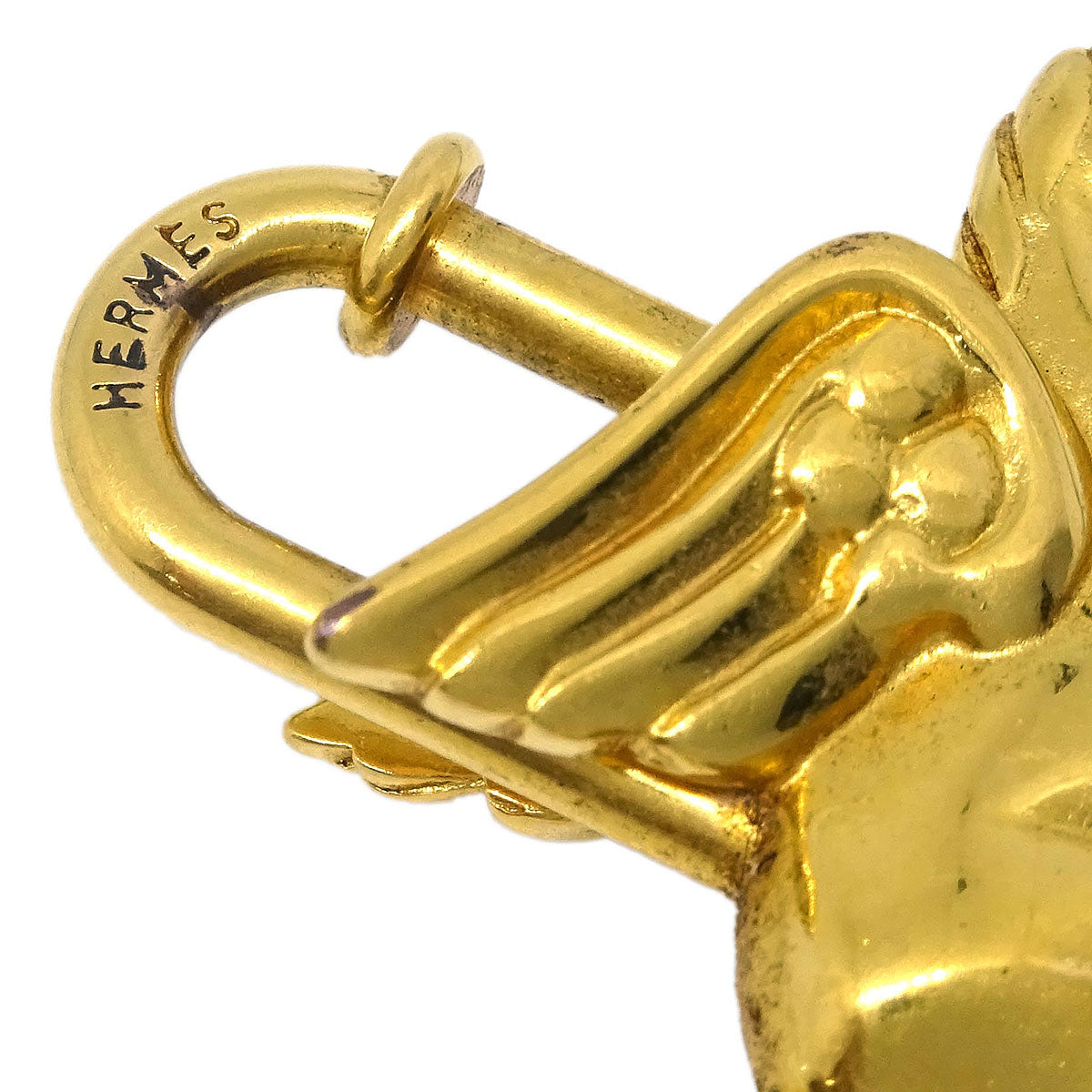 Hermes 1993 Le Cheval Pegasus Cadena Gold Small Good