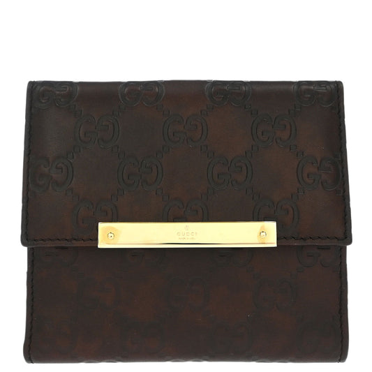 Gucci Brown Guccissima Leather GG Wallet